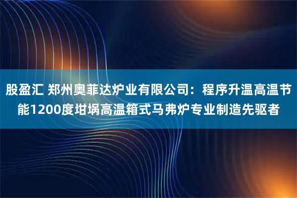 股盈汇 郑州奥菲达炉业有限公司：程序升温高温节能1200度坩埚高温箱式马弗炉专业制造先驱者