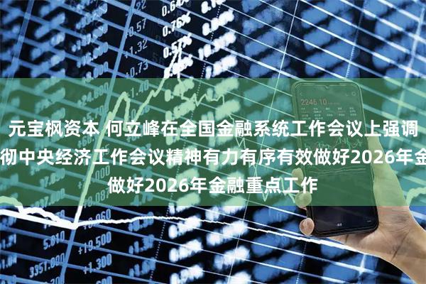 元宝枫资本 何立峰在全国金融系统工作会议上强调 深入学习贯彻中央经济工作会议精神有力有序有效做好2026年金融重点工作