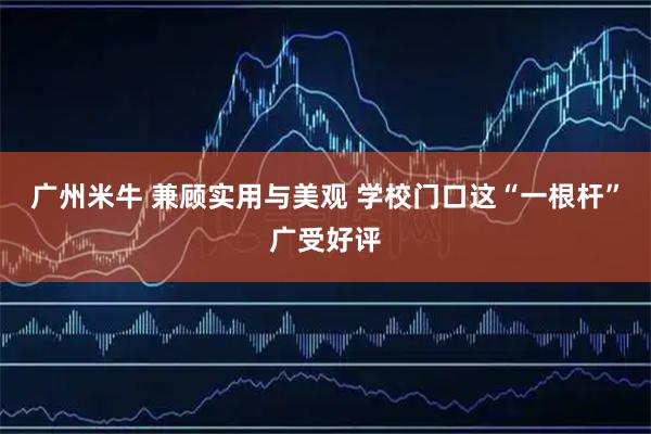 广州米牛 兼顾实用与美观 学校门口这“一根杆”广受好评
